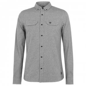 image of Firetrap Long Sleeve Shirt Mens - White/Black