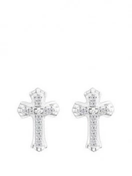 Image of The Love Silver Collection Sterling Silver Pav Cubic Zirconia Clu