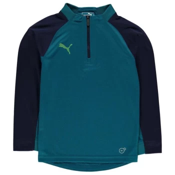 image of Puma NXT Quarter Zip Top Junior Boys - Lagoon/Navy