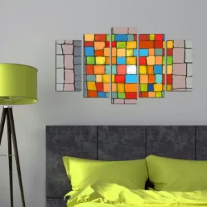 Image of 5ABSMDF-39 Multicolor Decorative MDF Painting (5 Pieces)