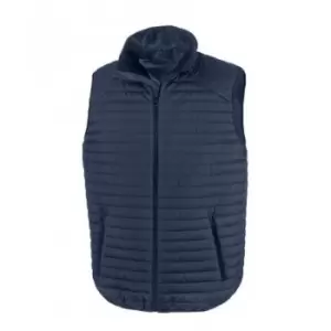 Image of Result Adults Unisex Thermoquilt Gilet (XS) (Navy/Navy)