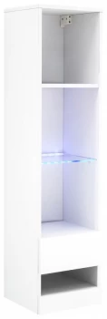 Image of Galicia 4 Shelf LED Bookcase - White