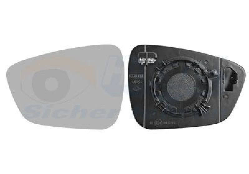 Image of VAN WEZEL Wing mirror glass VAN WEZEL 1908837