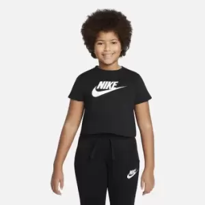 Image of Cotton Crop Top with Short Sleeves, 6-16 Years