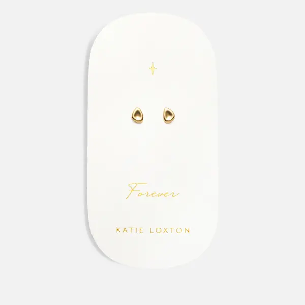 image of Katie Loxton Womens Forever Stud Pebble Earrings - Gold