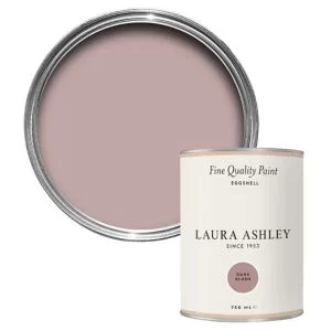 image of Laura Ashley Dark Blush Eggshell Emulsion Paint, 750Ml