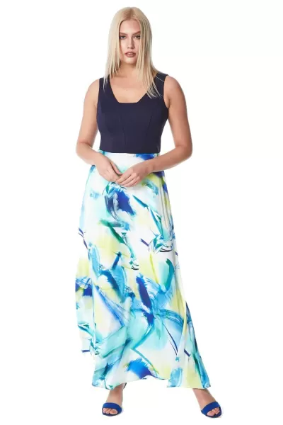 image of Abstract Print Maxi Dress