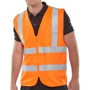 Image of Click Fireretardant XXXLarge High Visibility Waistcoat Orange