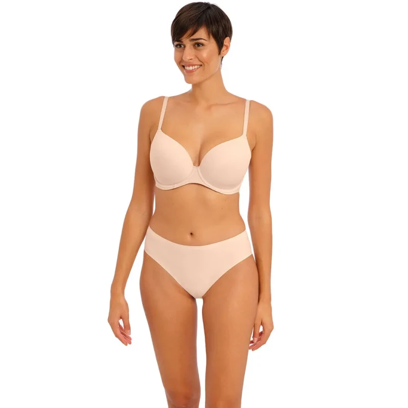 Image of Freya Womens underwired t-shirt molded bra Freya Undetected Beige Female 90G