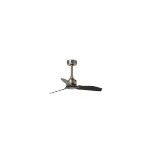 Image of Faro Lighting - Faro Just Fan XS - Old gold ceiling fan 3 Blades Black blades 81cm