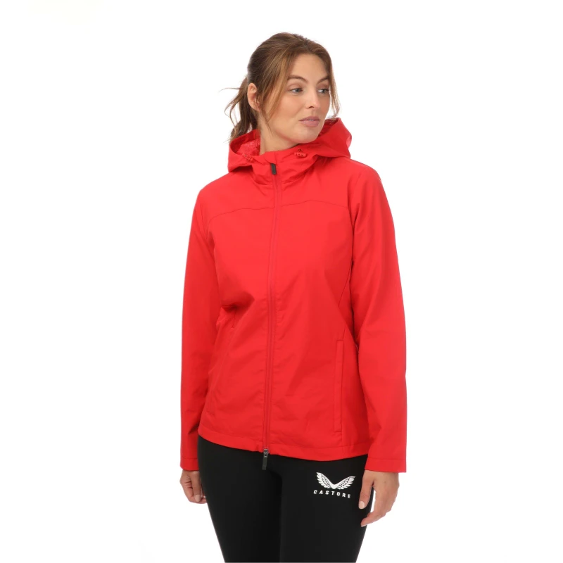 Image of Castore Rain Jacket Womens - Red Red 8
