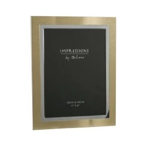 Image of 6" x 8" - Impressions Gold & Silver Aluminium Photo Frame