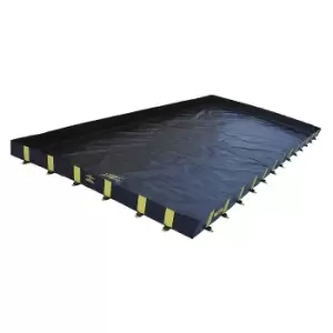 image of Justrite QuickBerm XT rigid lock folding tray, with Rigid-Lock, drive-through, collection capacity 16981 l