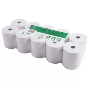 Image of Exacompta Receipt Rolls 1ply 60g, 74x70, 5 Sets of 10 Rolls