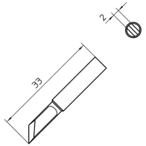 image of Weller Xnt Kn. Tip, Knife, 2.0Mm