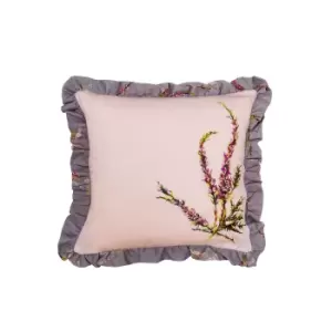 Image of Ted Baker Heather Embroidered Cushion 45cm x 45cm, Blush