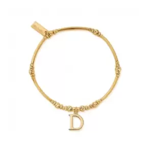 image of Gold Iconic Initial Bracelet - Letter D