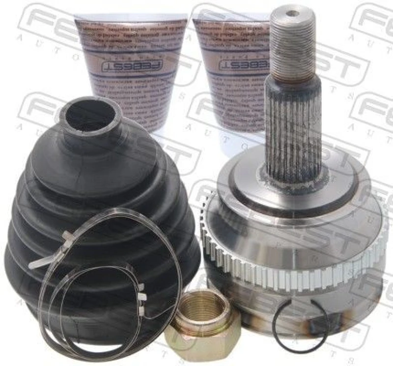 Image of FEBEST 2410-MASTA51 CV Joint Front Axle, with ABS sensor ring Joint Kit,drive shaft (5)