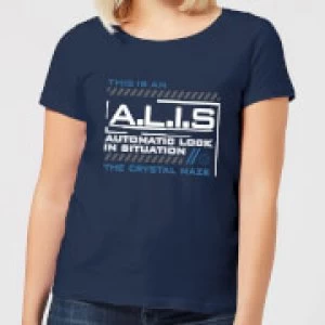 Image of Crystal Maze A.L.I.S. Womens T-Shirt - Navy - L