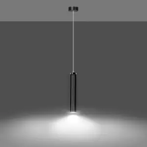 Image of Luna Black Slim Pendant Ceiling Light 1x GU10