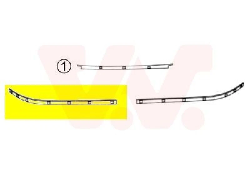 Image of VAN WEZEL Bumper moulding VAN WEZEL 0639486