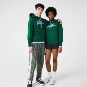 Image of Unisex Lacoste L!VE Loose Fit Cotton Hoodie Size 4 - M Green / Blue