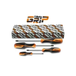 image of Beta Tools 1262 /S4 4pc Beta GRIP Non-Slip Phillips Screwdriver Set (Box)