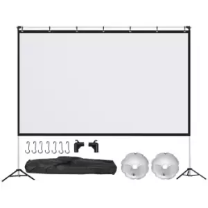 Image of Homcom 100" 014V01WT Portable Projector Screen