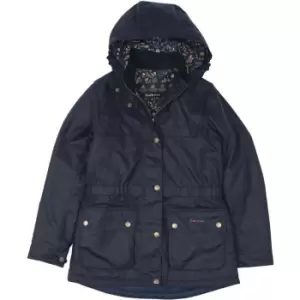 Image of Barbour Girls Cassley Waxed Jacket - Blue