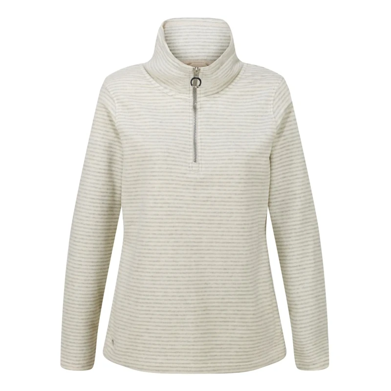 Image of Regatta Womens/Ladies Solenne 1/4 Zip Symmetry Fleece Casual Jacket 16 - Bust 40' (102cm) LtVani/Silvr RWA324-EW3-16