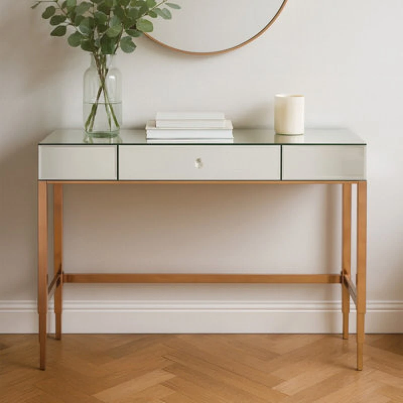 Image of Orsina Contemporary Console Table, Functional Console Table For Hallway, Ample Storage Modern Console Table