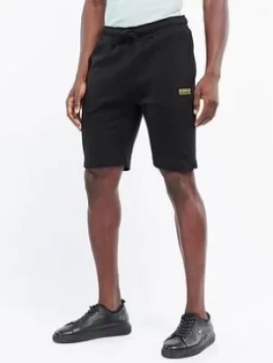 Image of Barbour International Sport Track Jersey Shorts, Black, Size L, Men
