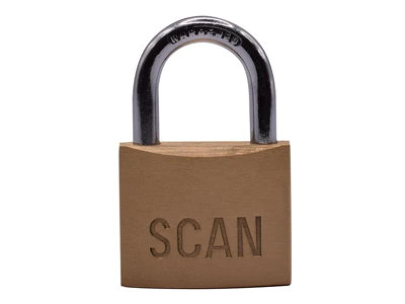 Image of SCAN BC0440KA2 Brass Padlock 40mm Keyed Alike Pack of 2 SCAPLB40KA - Scan BC0440KA2