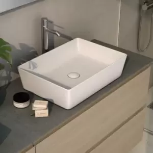 image of RAK Feeling Rectangular Countertop Wash Basin 500mm Wide - Matt White