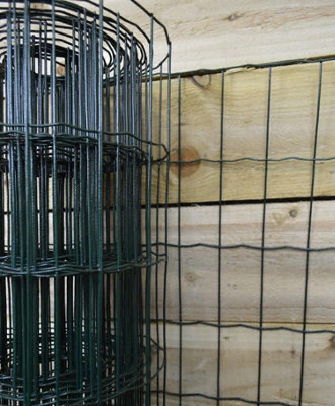 Image of Samuel Alexander 10M X 60Cm Of Green Pvc Plastic Coated Metal Garden Border / Fence