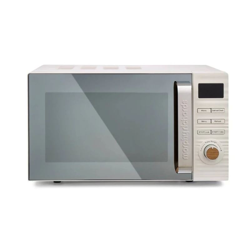 Image of Morphy Richards Clay Microwave in White Size: Medium White Unisex Medium