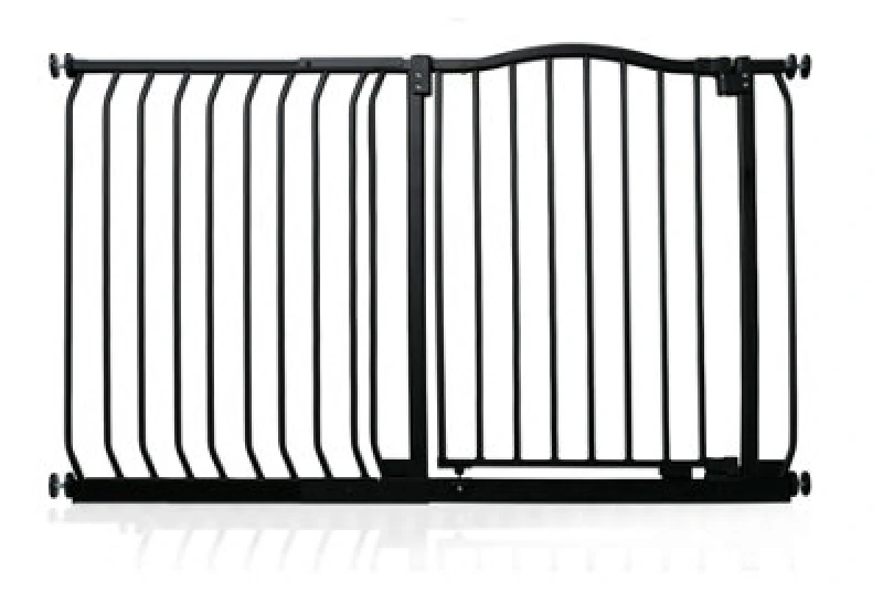 Image of Safetots Curved Top Safety Gate, 125Cm - 134Cm, Matt Black, Pressure Fit Stair Gate