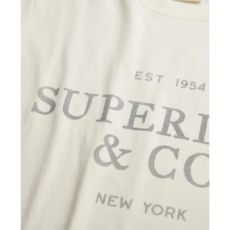 Image of Superdry Womens casual T-Shirt Superdry Casual Luxe Beige Female XS