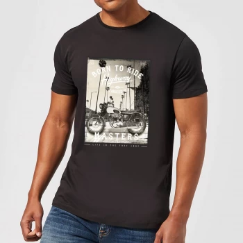 image of Born To Ride Mens T-Shirt - Black - 3XL - Black