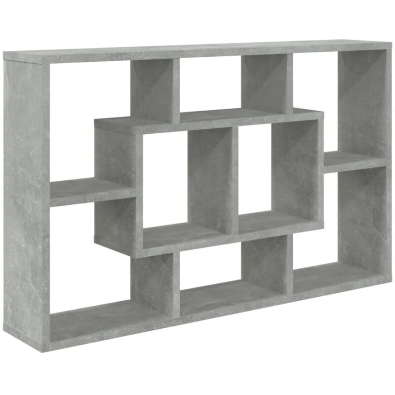Image of Vidaxl Wall Shelf Concrete Grey 85X16X52.5cm Engineered Wood, Grey 801422
