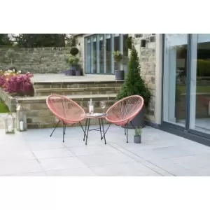 Image of Rio 2 Seater Garden Bistro Set - Pink