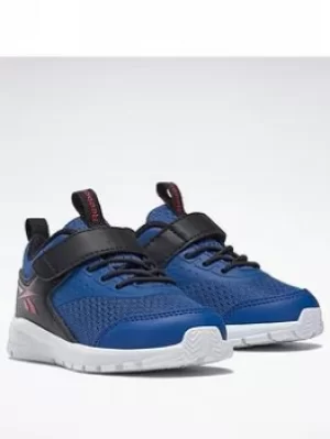 Image of Reebok Rush Runner 4 Shoes, Blue/Black/Red, Size 4.5