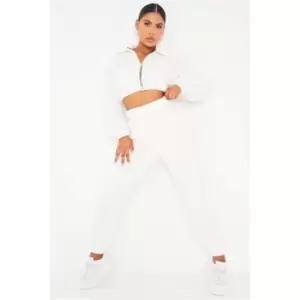 Image of I Saw It First Cream Borg Side Pocket Joggers - White