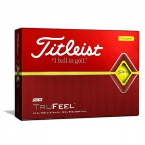 image of Titleist DT TruSoft 12 Pack Golf Balls - Yellow