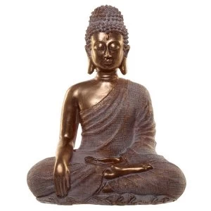 Image of Gold and White Peace Thai Buddha Figurine