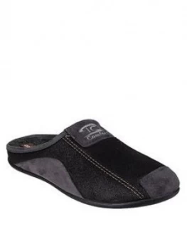 Cotswold Westwell Mule Slippers, Black, Size 9, Men