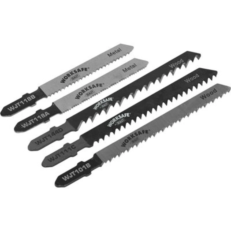 Image of Loops 5 PACK - Assorted Jigsaw Blades - 75mm wood & Plastic - 55mm Steel & Sheet Metal Metallics