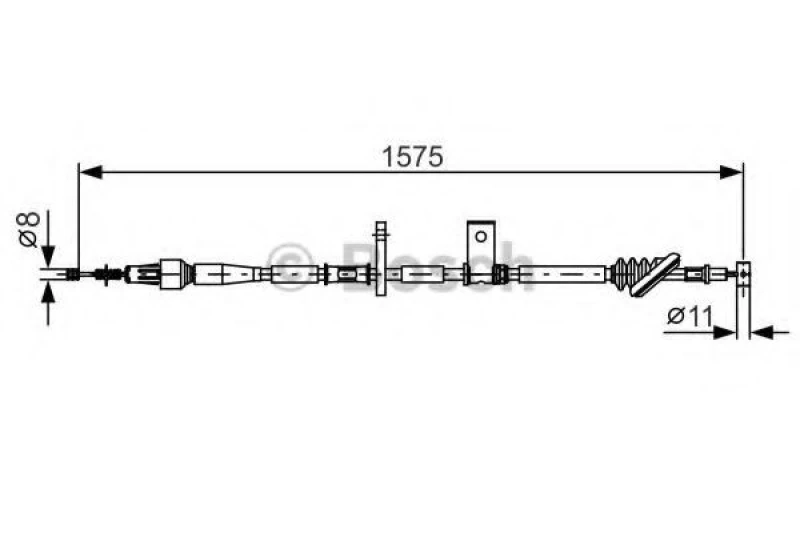 Image of Handbrake cable Bosch 1 987 482 095