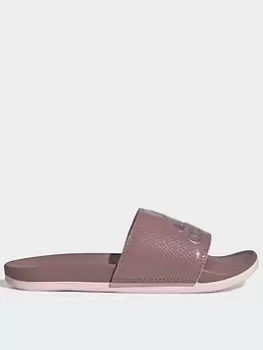 Image of adidas Adilette Comfort Slides, Brown, Size 9, Women