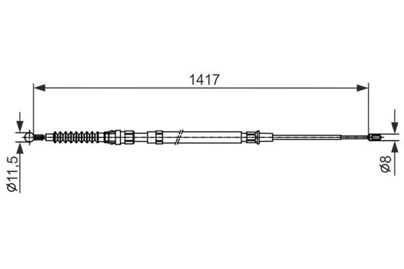 Image of Bosch 1 987 482 583 Brake Cable 1417mm Cable,parking brake (124)